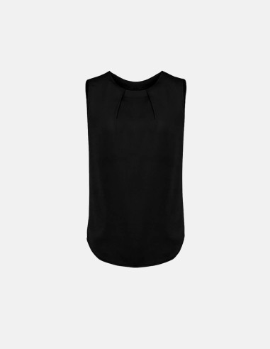 Womens Estelle Sleeveless Pleat Blouse - Office