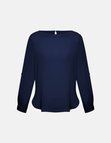 Womens Madison Boatneck Top - Office