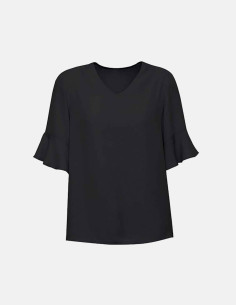 Womens Aria Fluted Sleeve Blouse - Office