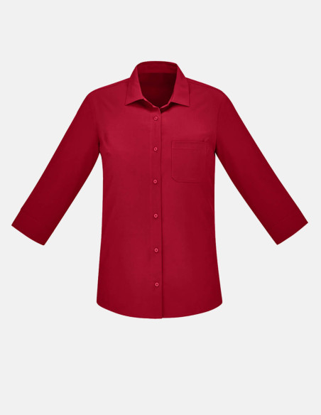 Womens Florence Plain 3/4 Sleeve Shirt - Office