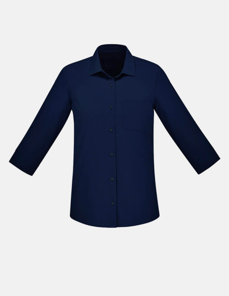 Womens Florence Plain 3/4 Sleeve Shirt - Office