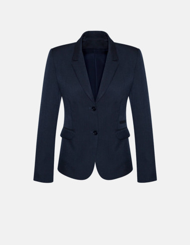 Womens Comfort Wool Stretch 2 Button Mid Length Jacket - Office